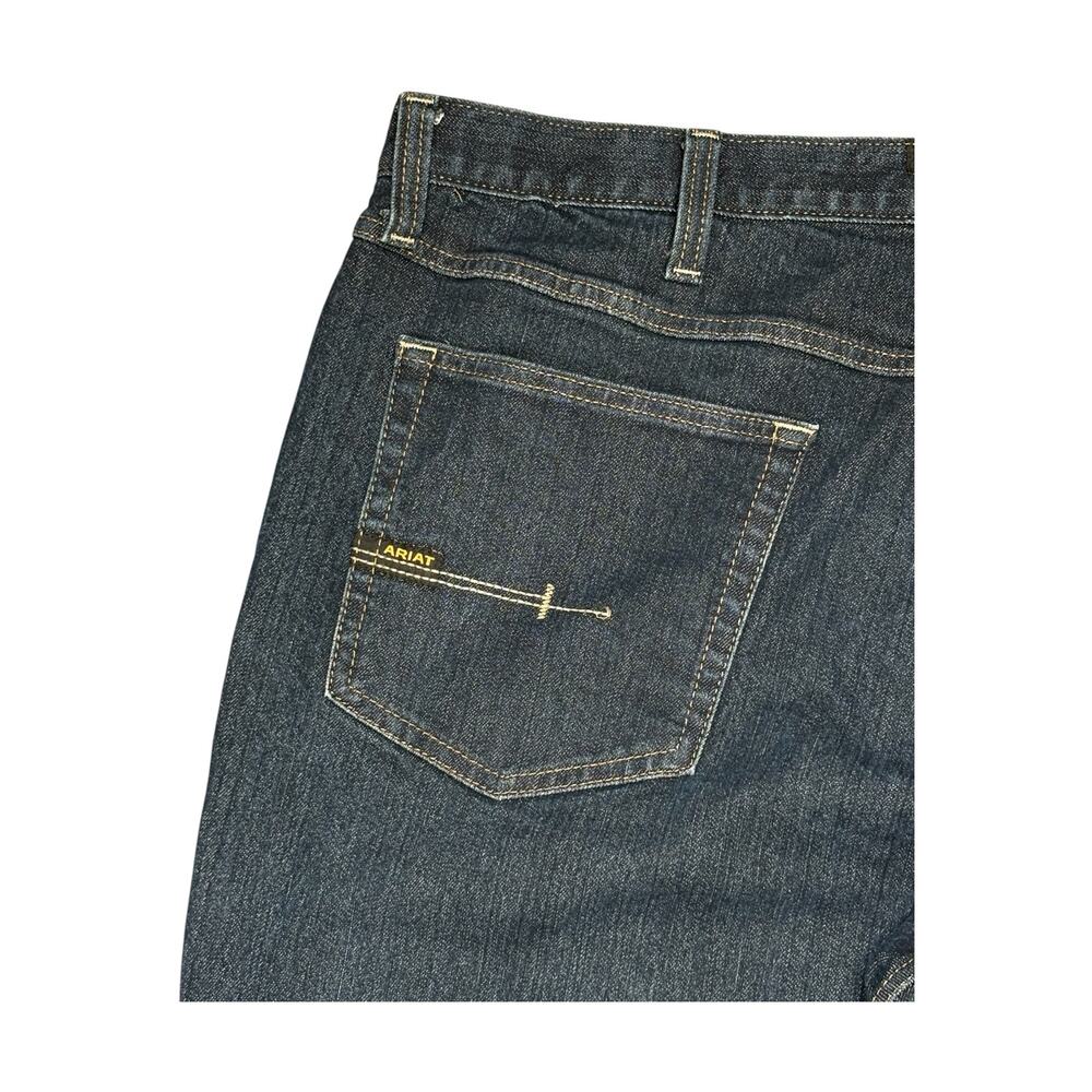 Ariat Rebar M5 Durastretch Stackable Straight Leg Jeans Men's 40 Blue Cowboy - Picture 6 of 9